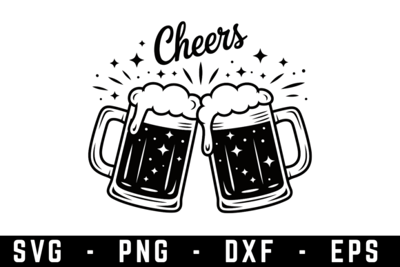 Beer Glass Cheer Svg Cut File Graphics for Crafts