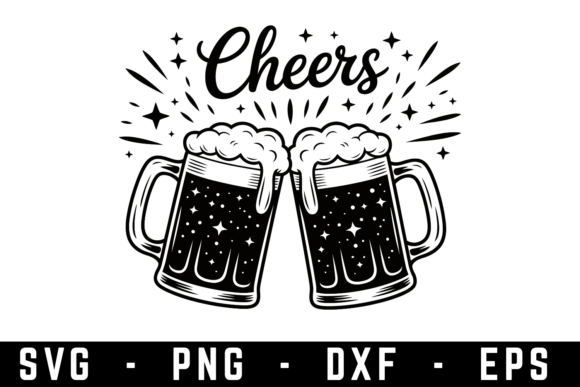 Beer Glasses Cheers Svg Cut File