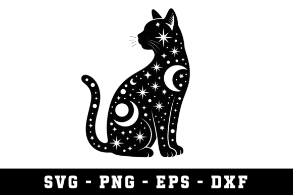 Cat Black Magic Svg Graphics for Crafts