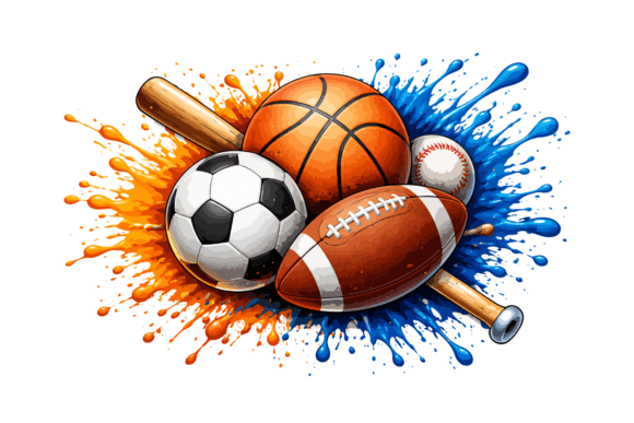 Graphics for Crafts: Sports Basketball Football Svg