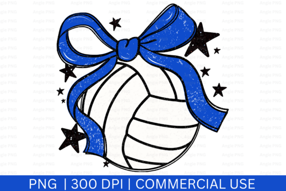 Preppy Volleyball Coquette Bow Graphics for Crafts