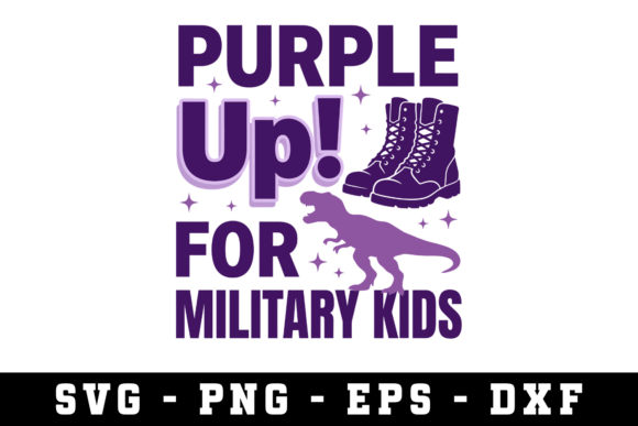 Purple Up for Military Kids Svg