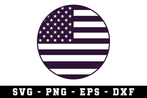 Purple Usa Flag Svg Cut File For Crafts