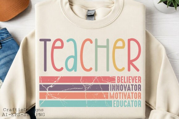 Retro Teacher SVG