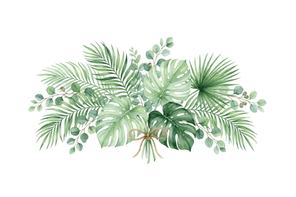 Safari Leaves Graphics for Crafts